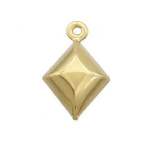 Stainless Steel Northstar Pendant Gold Plated, approx 9.5-12mm