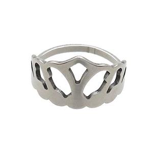 Raw Stainless Steel Rings Crown, approx 12mm, 18mm dia