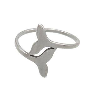 Raw Stainless Steel Rings Sharktail, approx 9-16mm, 18mm dia