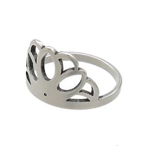 Raw Stainless Steel Rings Crown, approx 12-17mm, 18mm dia