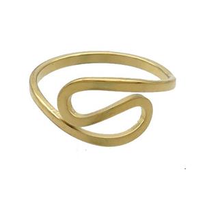 Stainless Steel Rings Gold Plated, approx 9mm, 18mm dia