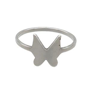 Raw Stainless Steel Butterfly Rings, approx 9-10mm, 18mm dia