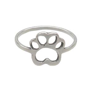 Raw Stainless Steel Rings Paw, approx 10-11mm, 18mm dia