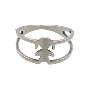 Raw Stainless Steel Rings Girls Kids, approx 10mm, 18mm dia