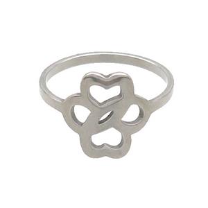 Raw Stainless Steel Rings Flower, approx 13mm, 18mm dia