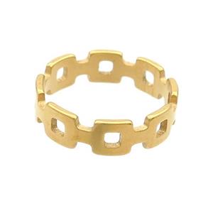Stainless Steel Rings Gold Plated, approx 5mm, 18mm dia