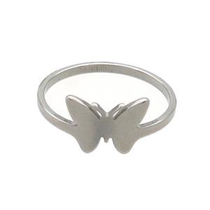 Raw Stainless Steel Butterfly Rings, approx 8-10mm, 18mm dia