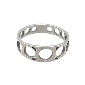 Raw Stainless Steel Rings, approx 6mm, 18mm dia