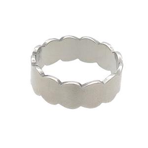 Raw Stainless Steel Rings, approx 6.5mm, 18mm dia