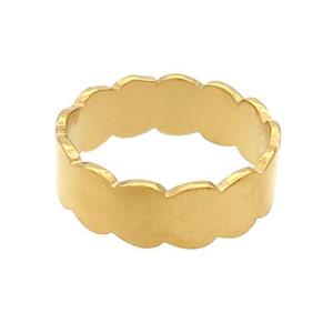 Stainless Steel Rings Gold Plated, approx 6.5mm, 18mm dia