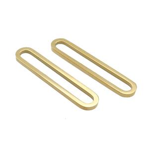 Stainless Steel Oval Connector Gold Plated, approx 6-30mm