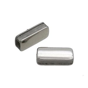 Raw Stainless Steel Tube Beads, approx 6-12.5mm, 2-3mm hole