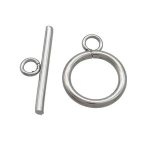 Raw Stainless Steel Toggle Clasp, approx 15mm, 23mm