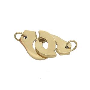 Stainless Steel Cuff Pendant Gold Plated, approx 11.5-14mm