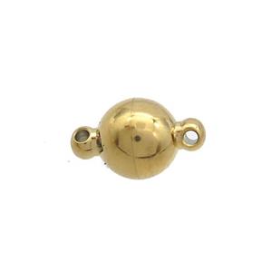 Stainless Steel Ball Connector Gold Plated, approx 8mm dia