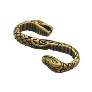 Stainless Steel Snake Connector Antique Gold, approx 16-26mm