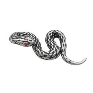 Stainless Steel Snake Pendant Antique Silver, approx 18-40mm