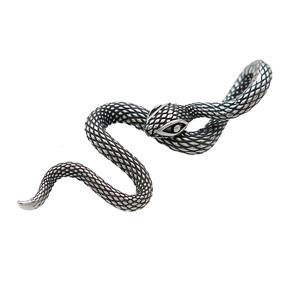 Stainless Steel Snake Charms Pendant Antique Silver, approx 21-50mm