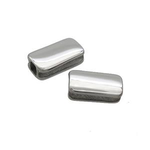 Raw Stainless Steel Tube Beads Large Hole, approx 5-10mm, 2mm hole