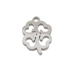 Raw Stainless Steel Flower Pendant, approx 9-13mm
