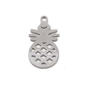 Raw Stainless Steel Pineapple Charms Pendant, approx 10-16mm