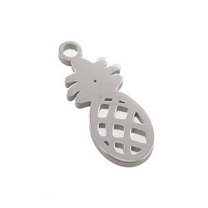 Raw Stainless Steel Pineapple Charms Pendant, approx 7-19mm