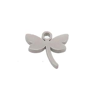 Raw Stainless Steel Dragonfly Charms Pendant, approx 9-10mm