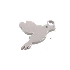 Raw Stainless Steel Birds Charms Pendant, approx 9-10mm