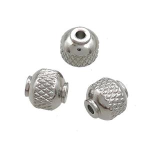 Raw Stainless Steel Beads Round, approx 8mm