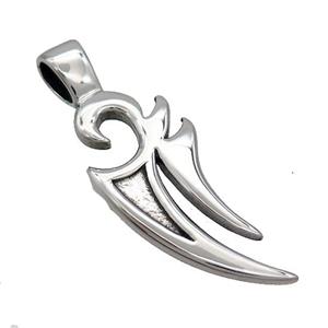 Raw Stainless Steel Tribal Charms Pendant, approx 20-52mm