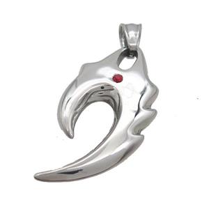 Raw Stainless Steel Tribal Charms Pendant, approx 24-45mm