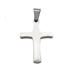 Raw Stainless Steel Cross, approx 22-32mm