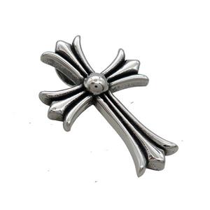 Stainless Steel Cross Pendant Antique Silver, approx 22-34mm