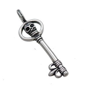 Stainless Steel Key Pendant Skull Charms Antique Silver, approx 15-48mm