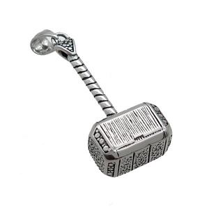 Stainless Steel Hammer Charms Pendant Antique Silver, approx 20-40mm
