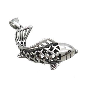 Stainless Steel Fish Charms Pendant, approx 20-40mm