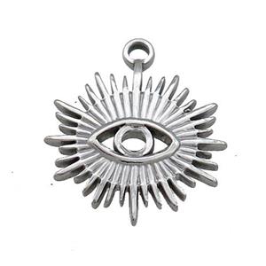 Raw Stainless Steel Eye Charms Pendant, approx 18mm