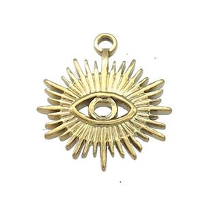 Stainless Steel Eye Charms Pendant Gold Plted, approx 18mm