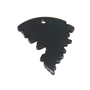 Stainless Steel Pendant Black Plated, approx 20-25mm