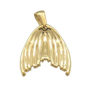 Stainless Steel Angel Wings Pendant Gold Plated, approx 20-21mm