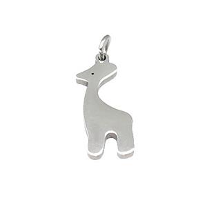 Giraffee Charms Stainless Steel Pendant Raw, approx 8-18mm