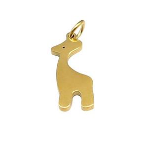 Giraffee Charms Stainless Steel Pendant Gold, approx 8-18mm