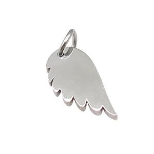 Angel Wings Charms Raw Stainless Steel Pendant, approx 7-15mm