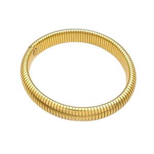Stainless Steel Bracelets Gold Plated, approx 16mm