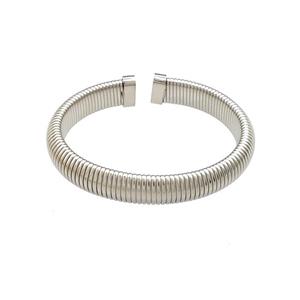 Raw Stainless Steel Bangle, approx 12mm, 55-60mm dia
