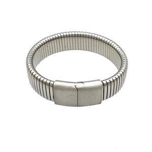 Raw Stainless Steel Bangle, approx 16mm, 50-60mm dia