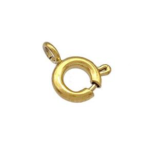 Stainless Steel Clasp Gold Plated, approx 6mm