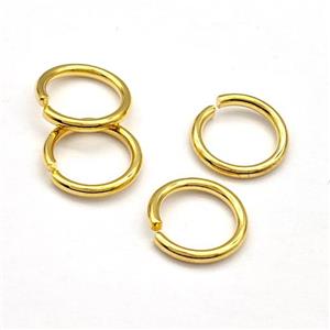 Stainless Steel Jump Rings Gold Plated, approx 15mm, 2mm thickness