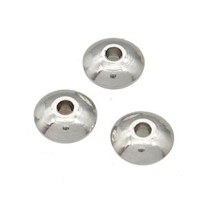 Raw Stainless Steel Rondelle Beads Disc, approx 8mm