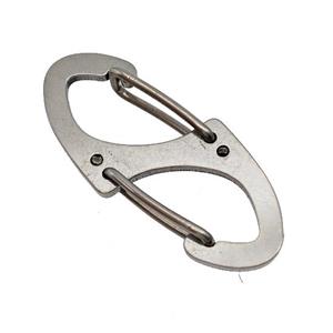 Raw Stainless Steel Carabiner Clasp, approx 18-40mm